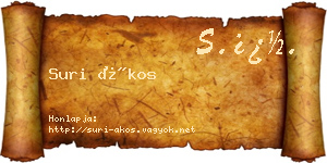 Suri Ákos névjegykártya